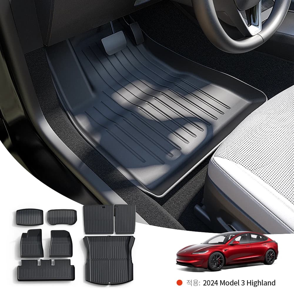 Alfombrillas de TPE para Tesla Model 3 Highland 2024-2026, Alfombrillas Impermeables Antideslizantes, Alfombrillas para Maletero Trasero, Accesorios para Automóviles