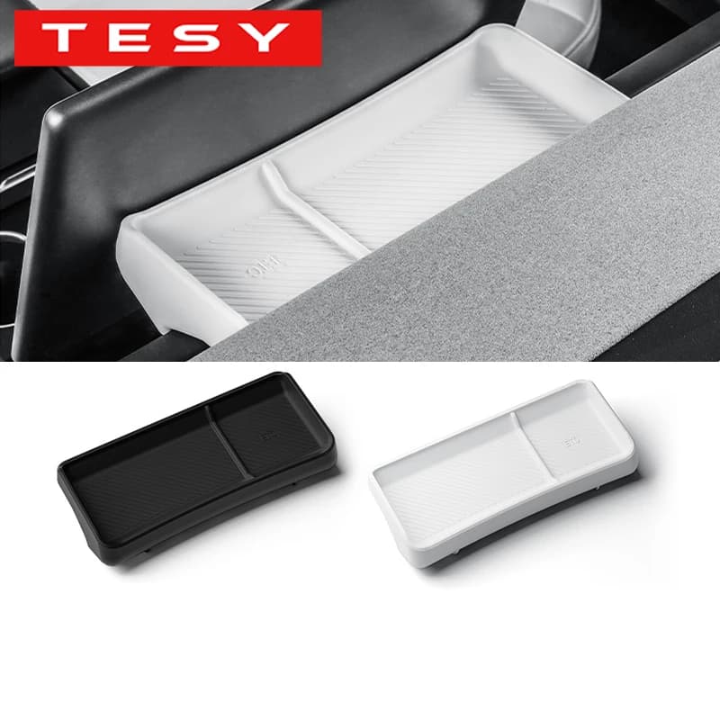 TESY Para Tesla Nuevo Modelo YL Y Juniper Launch Model 3 Highland, Caja de Almacenamiento para Pantalla Trasera, Soporte para Tablero, Caja para Pañuelos, Bandeja ETC
