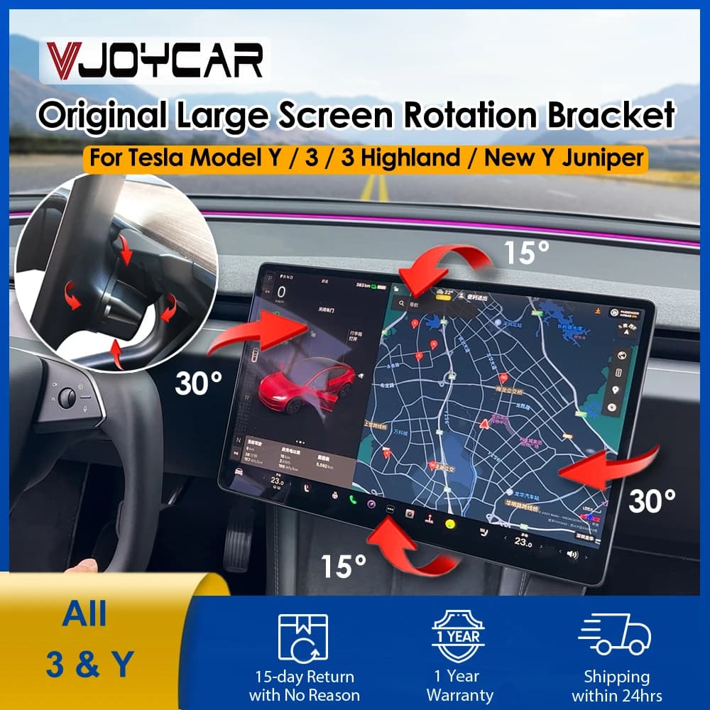 Tesla Modelo Y / 3 Kit de montaje giratorio Modelo 3 Highland New Y Juniper Soporte de rotación de pantalla de 4 direcciones Soporte giratorio de navegación GPS