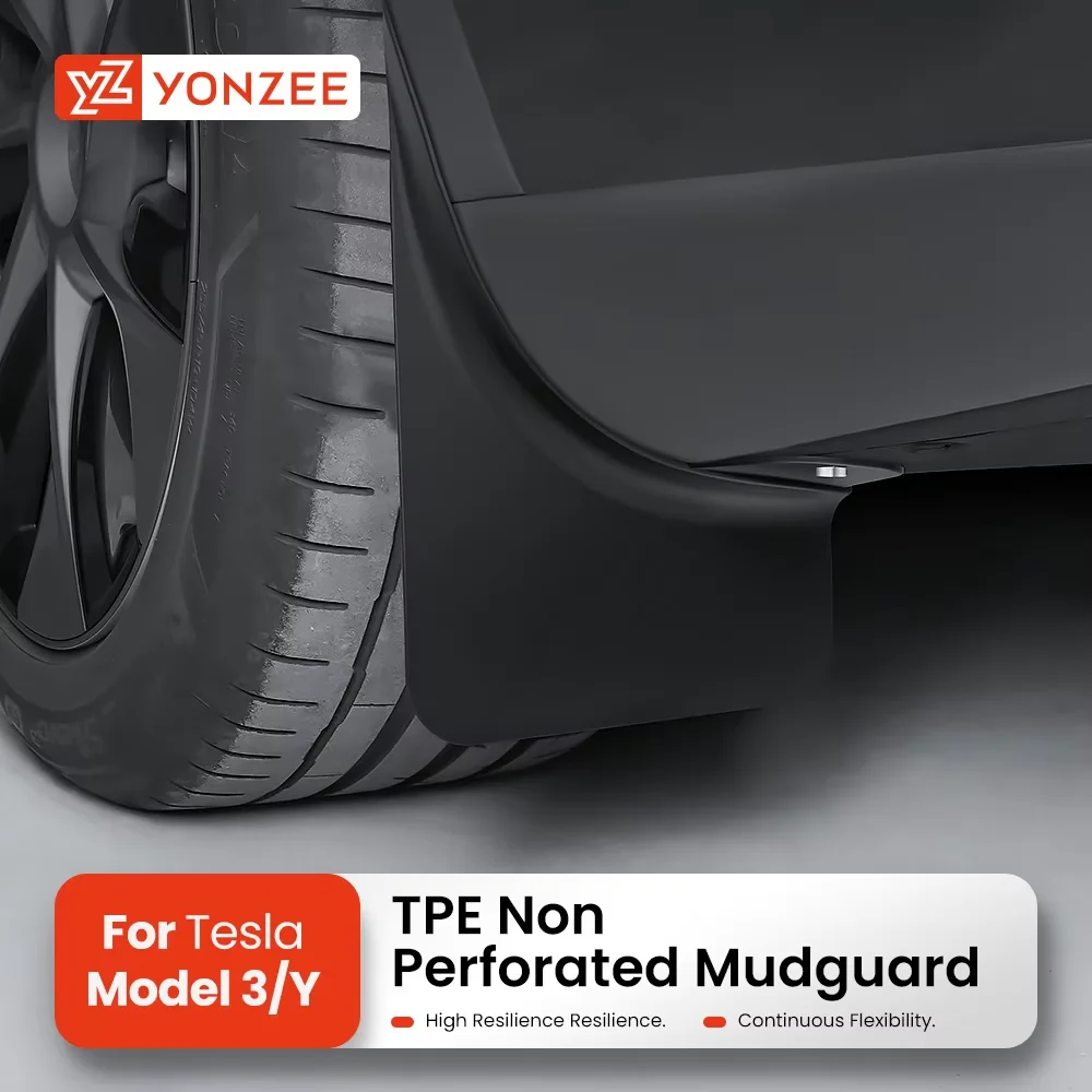 YZ para Tesla Model 3 Highland Model Y Juniper 2021-2026 delantero y trasero dedicado TPE guardabarros accesorios de coche