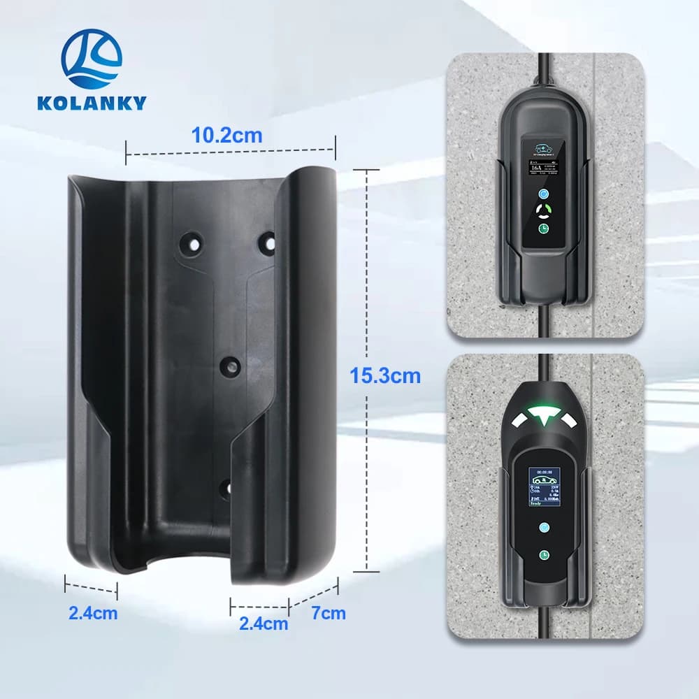 Tesla Soporte de caja de Control de Cochegador de vehículo eléctrico, soporte de caja de pared de Cochega EV, fácil instalación