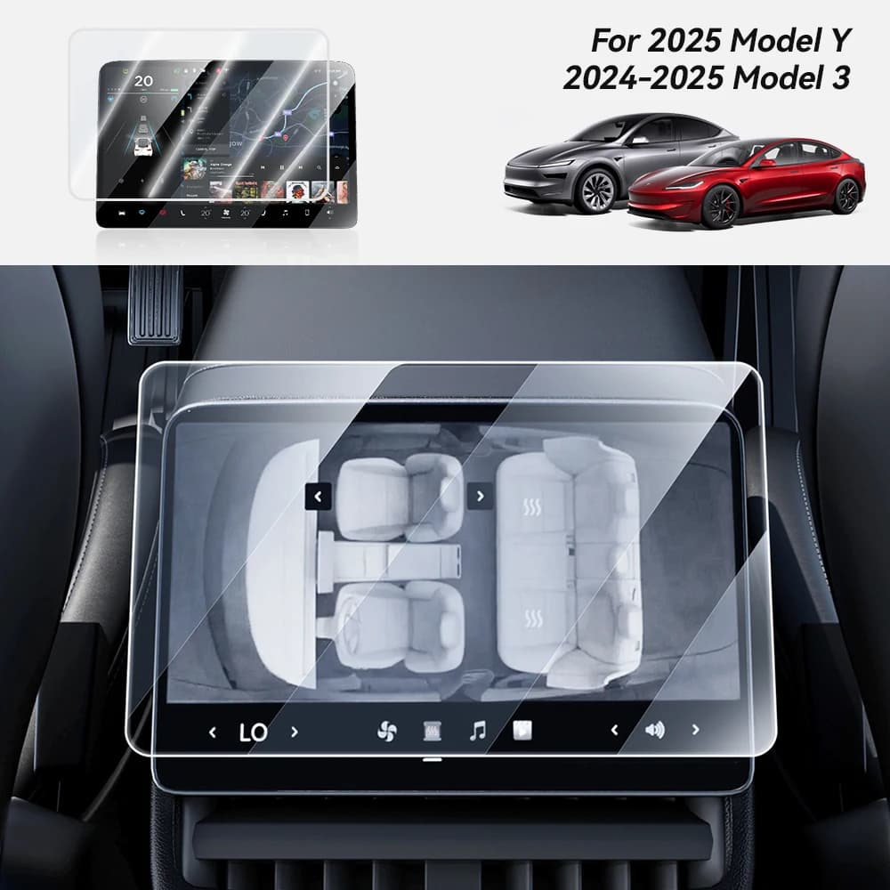 Protector de Pantalla HD para la Consola Central Trasera de 15.4 Pulgadas para Tesla Model Y Juniper y Model 3 Highland, Accesorios de Protección