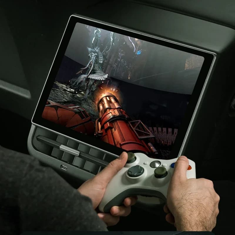 Nuevo estilo pantalla trasera de 8,66 pulgadas para Tesla Model Y 3 Android 13 WIFI pantalla de entretenimiento 4G + 64G Wireles Cocheplay Andriod Auto