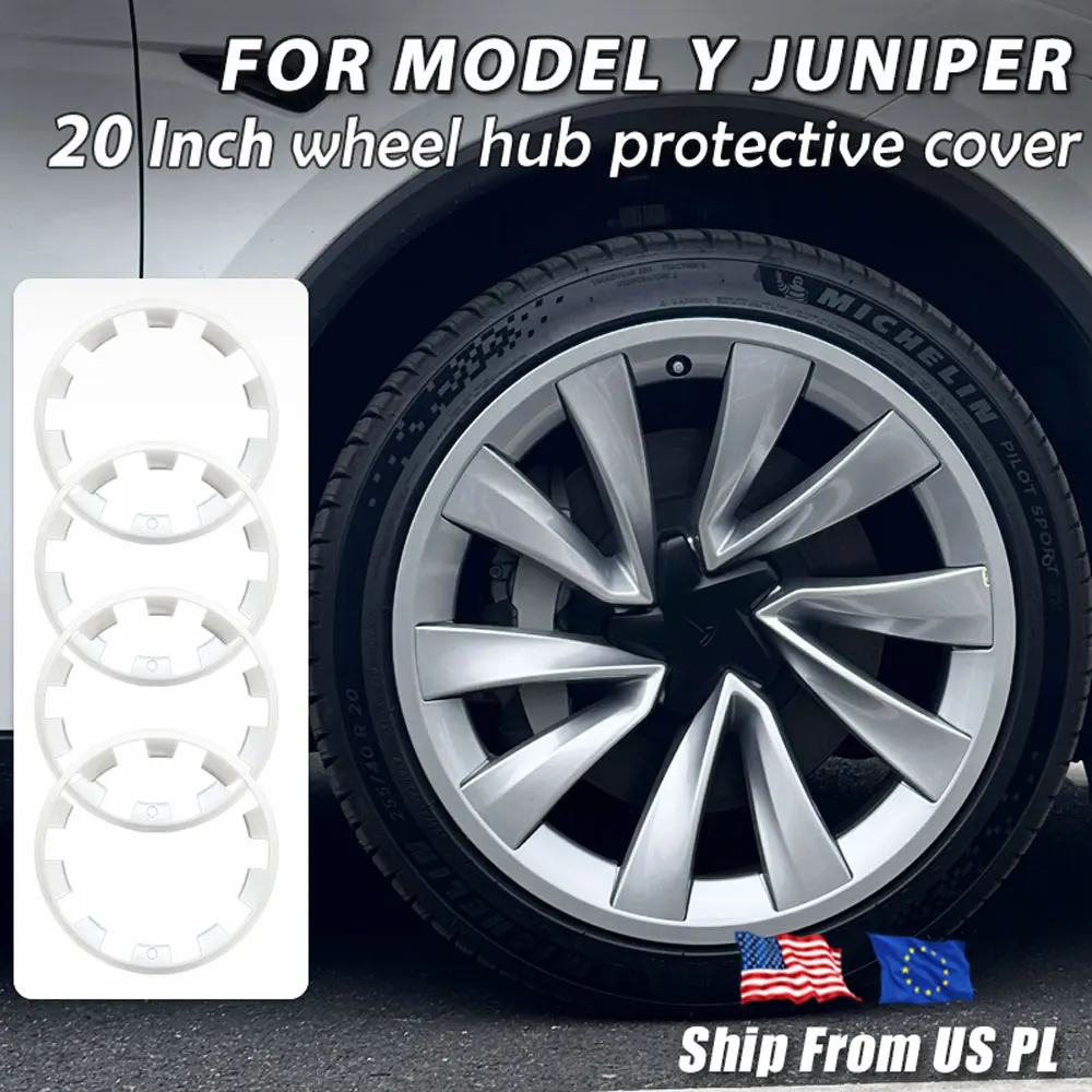 Para Tesla Model Y Juniper 2025 20 pulgadas anillo de protección de cubo de rueda protectores de parche Helix 2,0 cubierta protectora de rueda ABS Exterior de coche