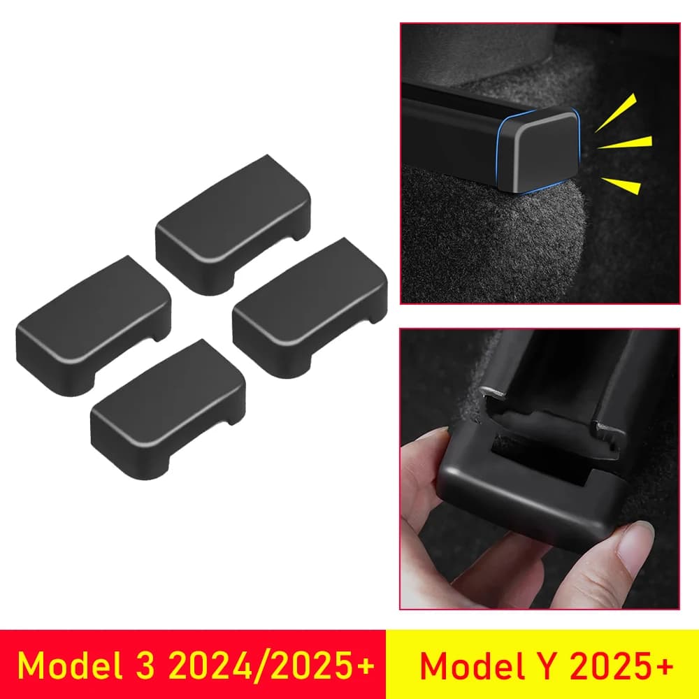 Cubiertas Antideslizantes para Rieles de Asientos Traseros para Tesla Model Y Juniper Model 3 2024-2027, Accesorios de Seguridad para Niños
