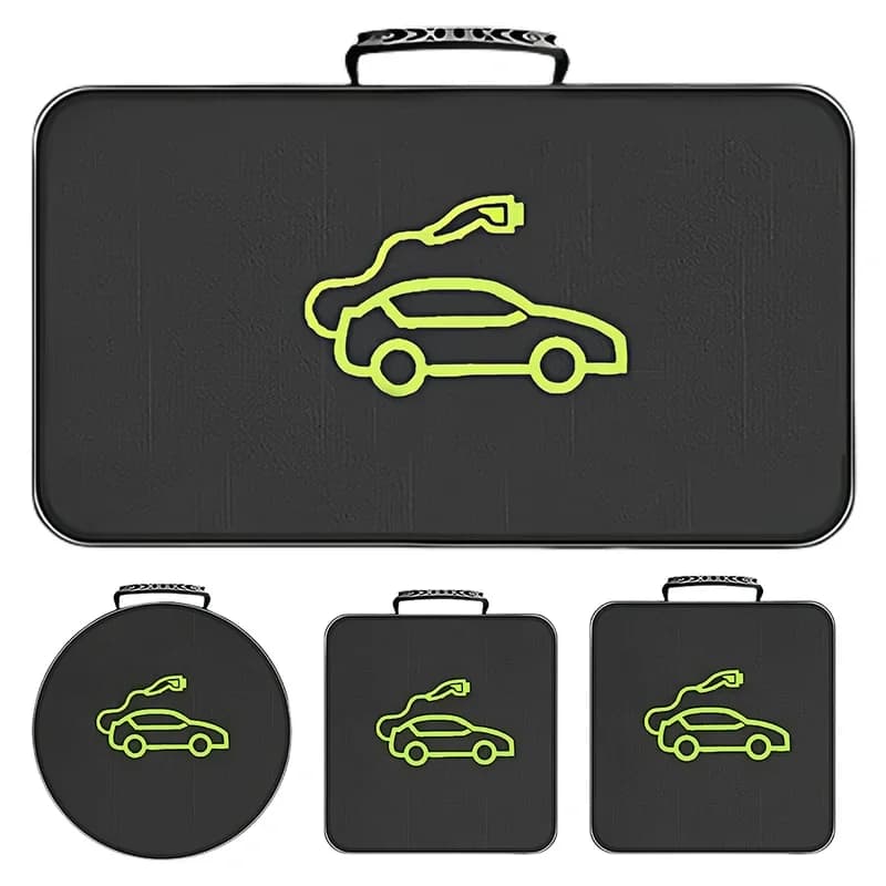 Tesla Enchufes de Cochegador de coche eléctrico, bolsa de transporte de almacenamiento, enchufes de Cable de Cochega de coche EV, contenedor de equipo ignífugo impermeable