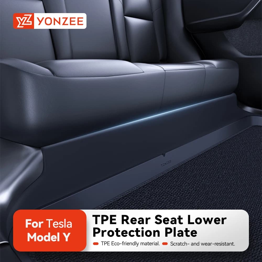 YZ para Tesla Model Y/3 Juniper 2021-2025 asiento trasero almohadilla antipatadas alfombrilla protectora accesorios protectores para vehículos eléctricos