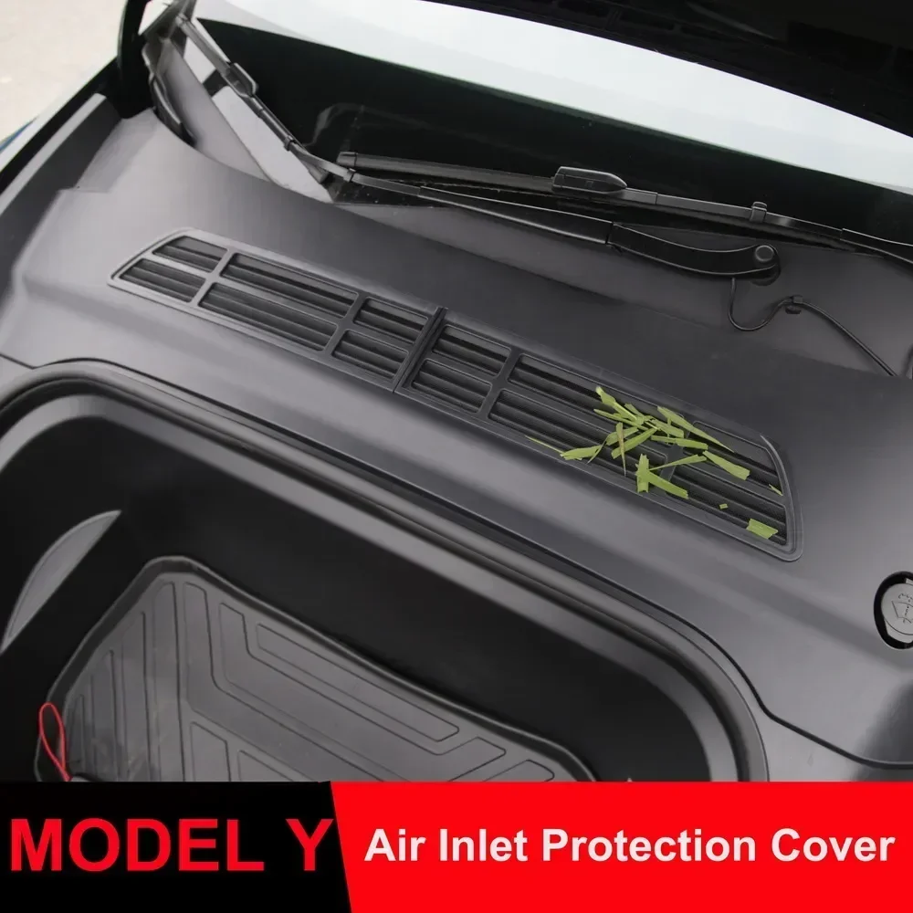 Red a prueba de insectos para Tesla Model Y/3/3 + cubierta de aire acondicionado para maletero delantero, rejilla de entrada, accesorios protectores de entrada de aire limpio