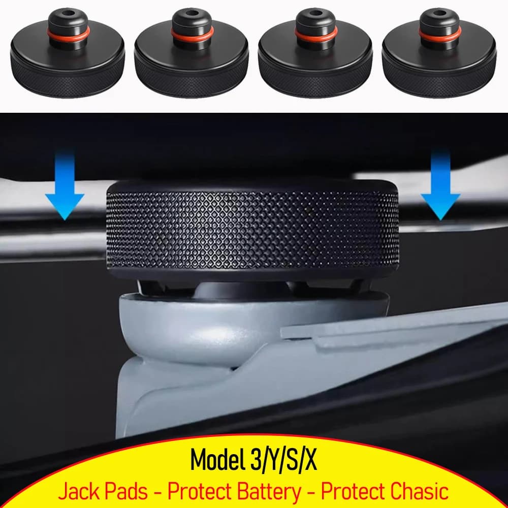 Almohadillas de elevación para Tesla Model 3 Y S X Juniper, accesorios de disco de goma, adaptador de soporte de elevación de chasis, almohadilla protectora de batería, 4 Uds.