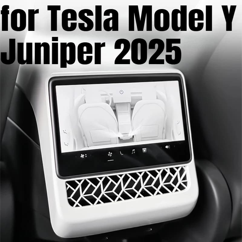Para Tesla Model Y Juniper 2025, cubierta protectora para la pantalla trasera y la salida de aire, compatible con el coche original, instalación no destructiva.