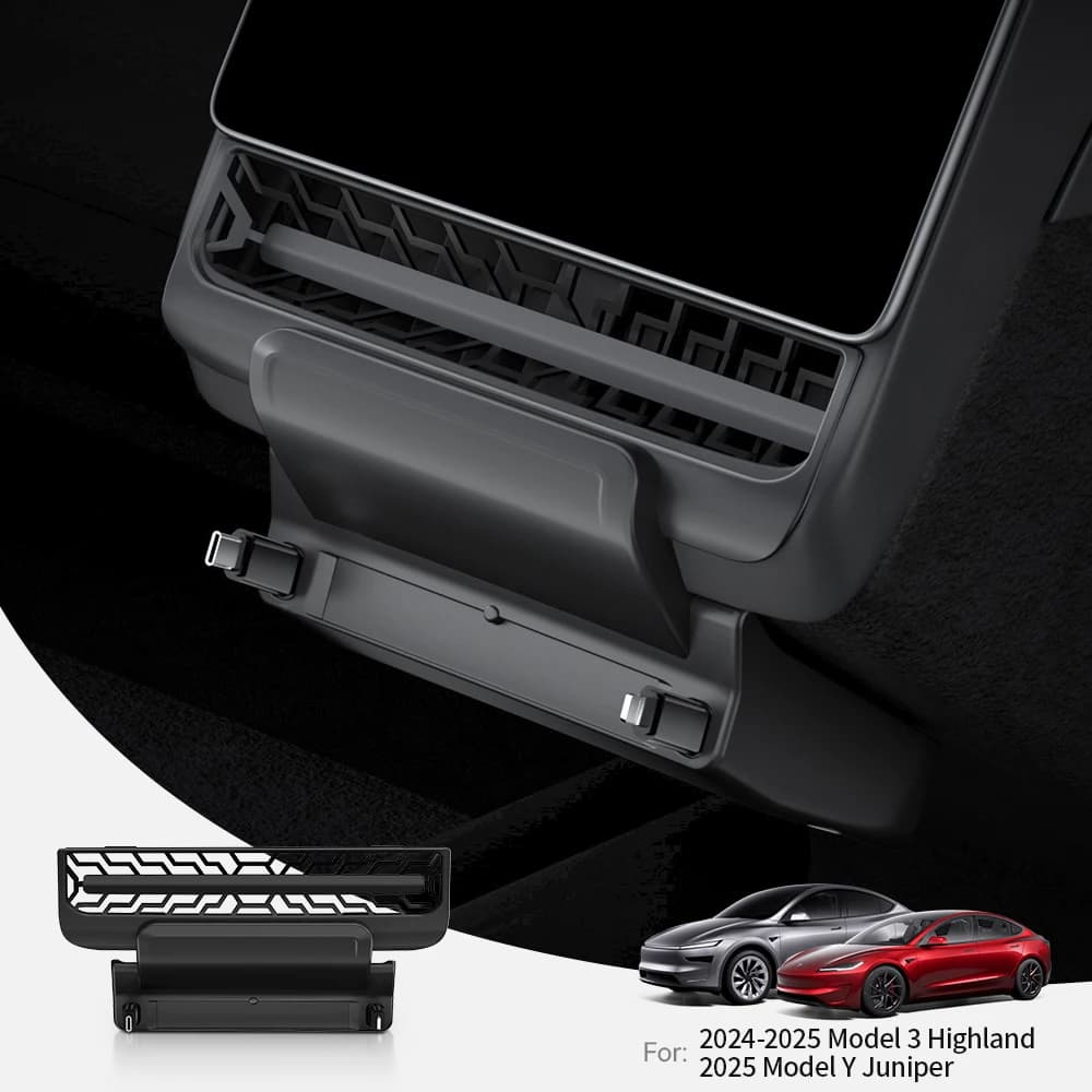 YZ Para Tesla Model 3/Y Highland Juniper, Ventilación Trasera, Cochegador Rápido de 27W, USB Shunt HUB, Estación de Acoplamiento Inteligente, Accesorios