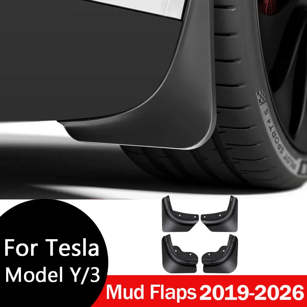 Accesorios para Tesla Model Y y Model 3 Highland 2026: Guardabarros de Grado Militar para Todo Clima, Protegen la Pintura y Mantienen la Limpieza