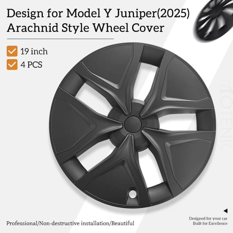 Cubiertas de Rueda para Tesla Model Y Juniper 2025 - 19 Pulgadas Estilo Arácnido - Tapacubos Automotrices - Accesorios de Automóvil de Llanta Completa