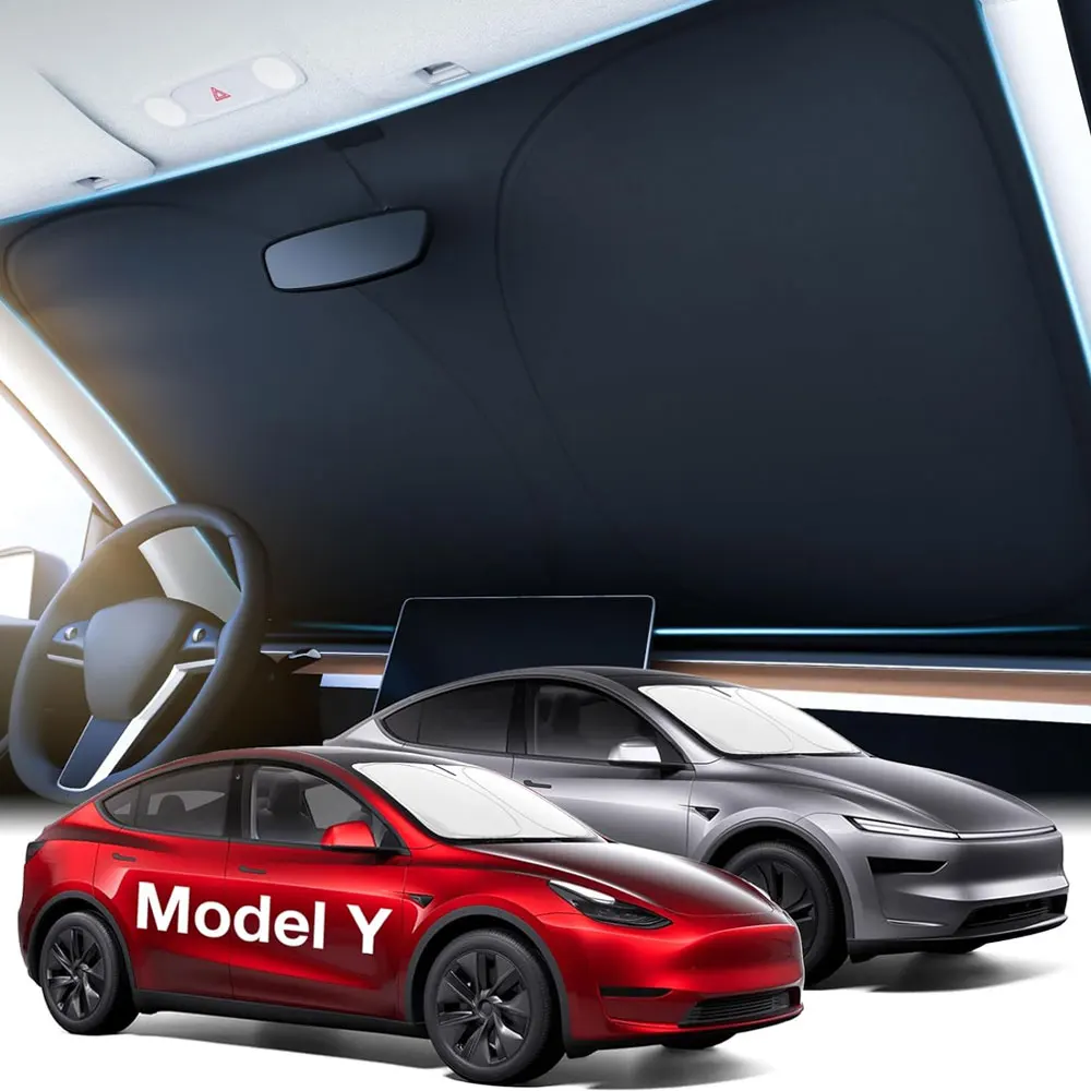 Parasol Plegable con Aislamiento Térmico y Bolsa de Almacenamiento para Tesla Model Y Juniper y Model 3 Highland 2026