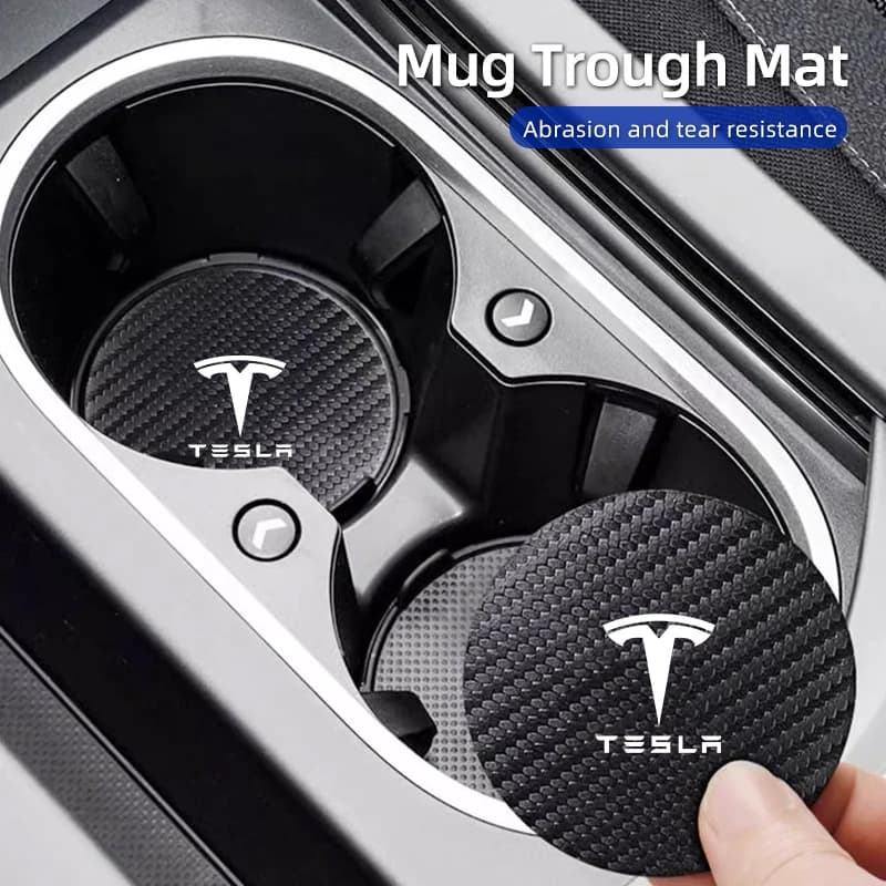 Posavasos para coche, taza de Cochebono, almohadilla para beber, alfombrilla antideslizante, accesorios, almohadillas para Tesla Model 3 Model S Model X Model Y Roadster Bonina