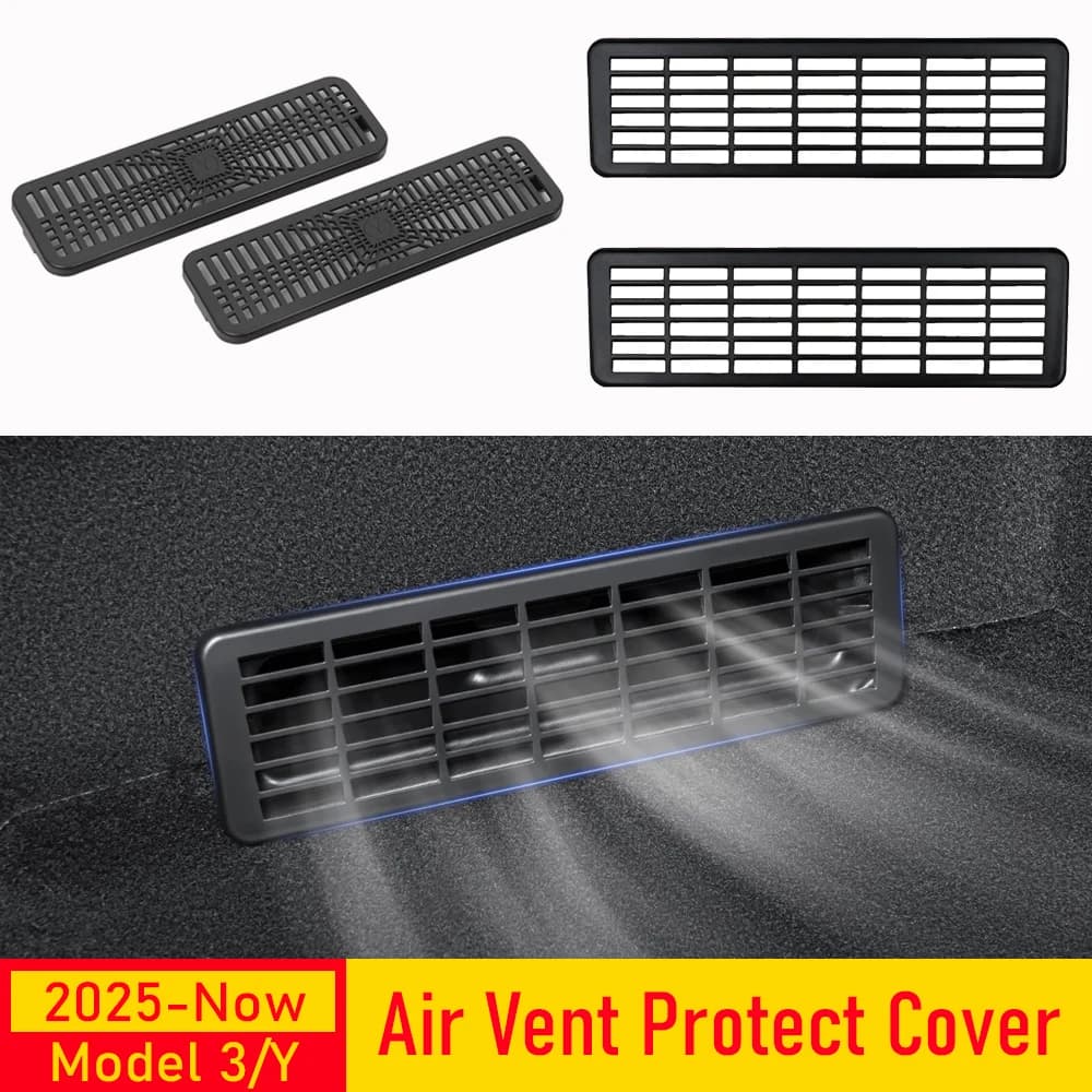 Para Tesla Model 3 Y Juniper 2025 2026 debajo del asiento cubierta protectora de ventilación trasera antibloqueo asiento trasero salida rejilla accesorios de malla