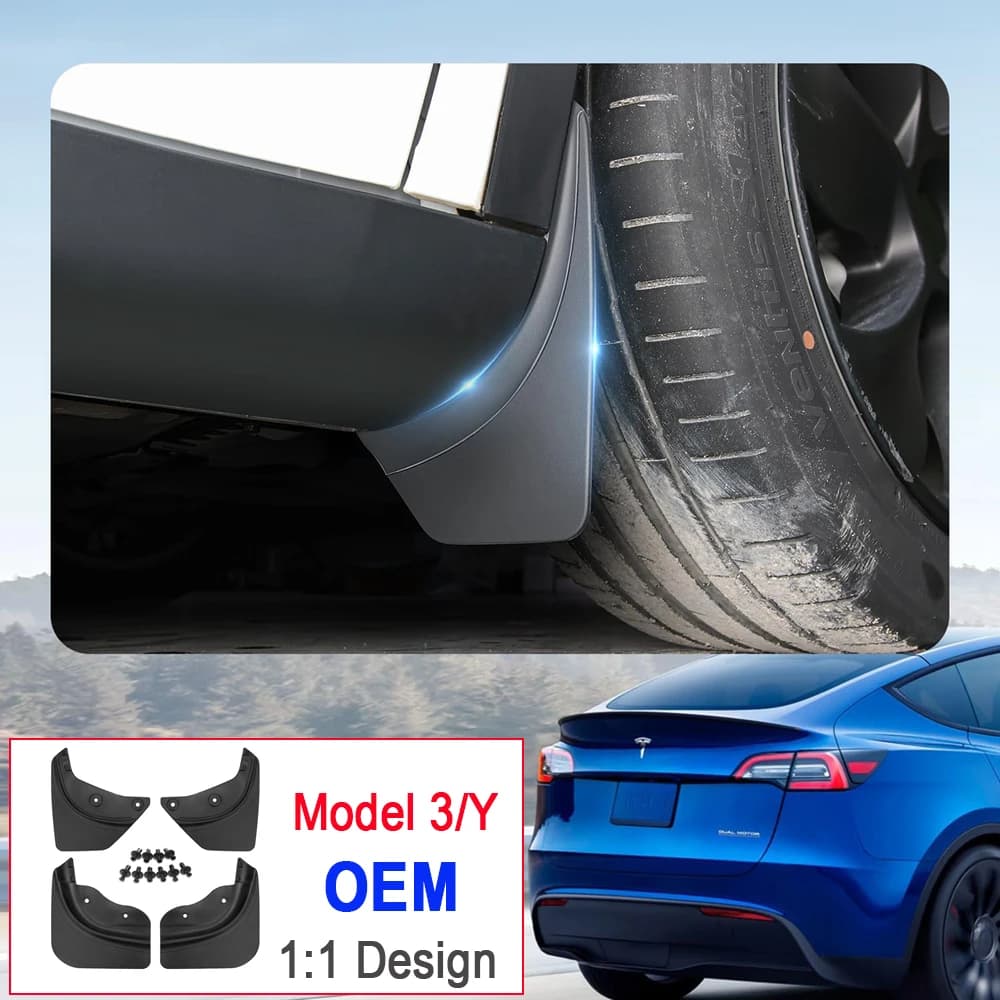 Guardabarros suaves para Tesla Model 3 Y Juniper 2025 2026, accesorios, guardabarros TPE, cubierta protectora antinieve y antiarena