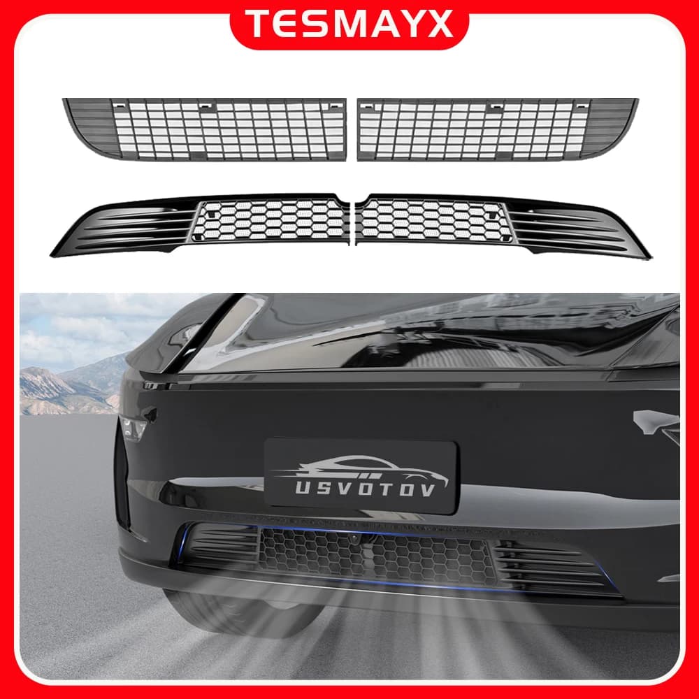 Rejilla de malla frontal para Tesla Model Y Premium Juniper Model YL 2025 2026, embellecedor de cubierta de rejilla de ventilación de entrada de aire para parachoques, accesorios