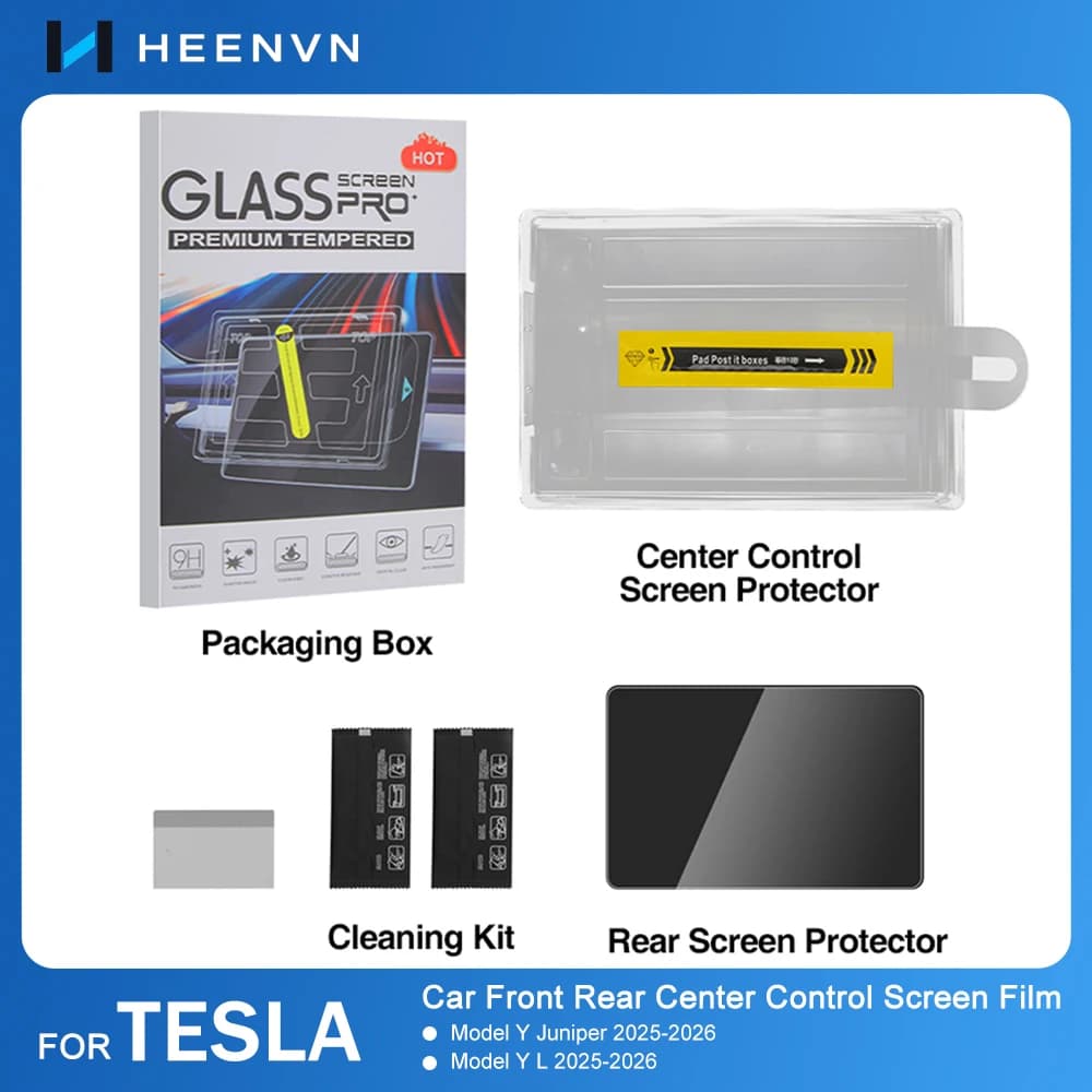 Protector de cristal templado de cámara libre de polvo de 16 pulgadas para Tesla Modelo Y Modelo de enebro Y 2026 película de pantalla de Control central delantera trasera