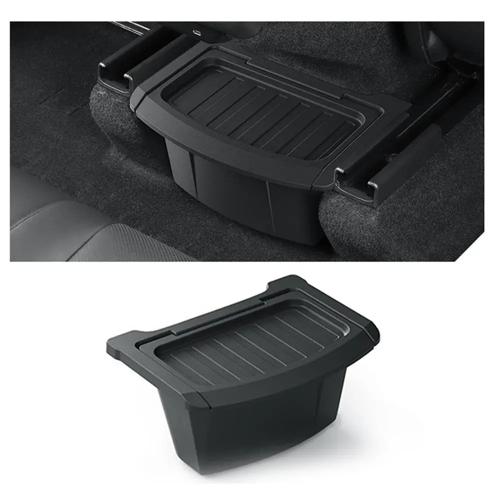 Caja de Almacenamiento Trasera de TPE para Tesla Model Y Juniper Launch 2025-UP, Organizador de Consola Central, Contenedores para Asientos Traseros, Accesorios para Basura