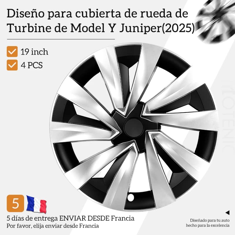 4 Uds cubierta de rueda para Tesla Model Y Juniper 2025-2026 19 pulgadas cubierta de rueda de repuesto de coche tapa de cubo de automóvil accesorios de llanta completa para coche