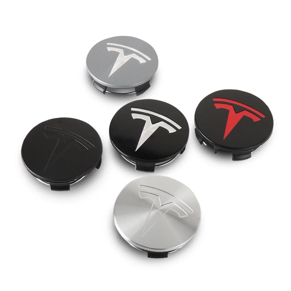 4 Uds 56mm tapas de centro de rueda de coche cubierta de llanta para Tesla modelo 3 modelo S modelo X bobina Mod WYE K80 Roadster Invader Mod WYE K80