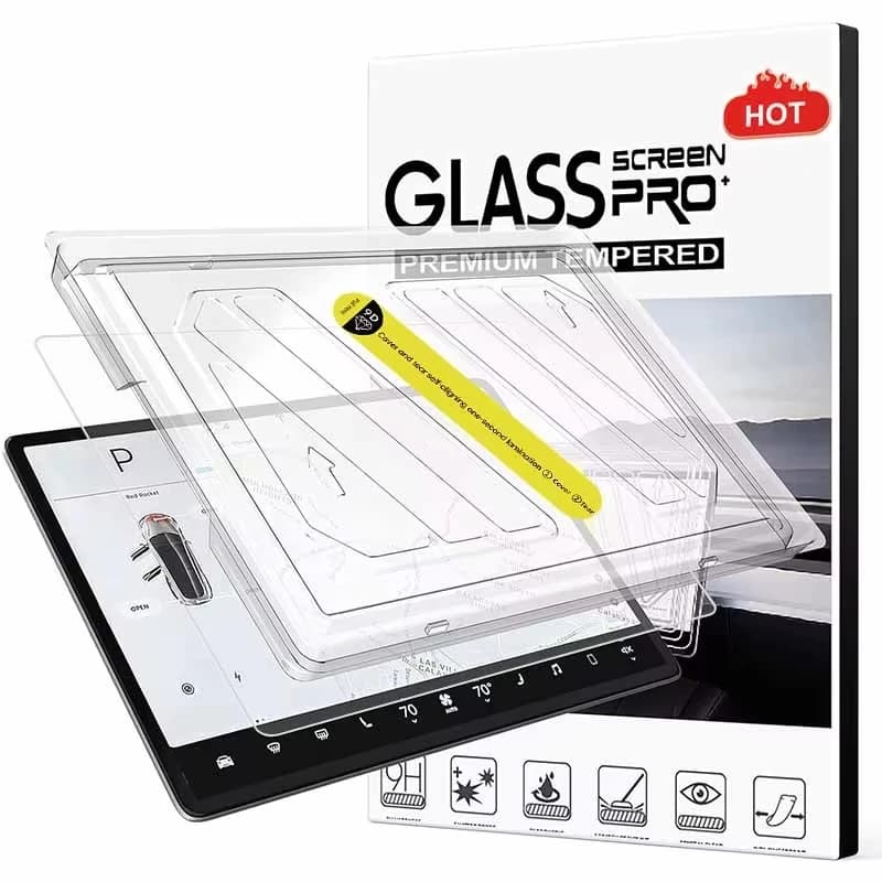 Protector de Pantalla Táctil de Vidrio Templado HD o Mate para la Fila Trasera del Tesla Model YL/3 Highland/Y Juniper de 6 Plazas