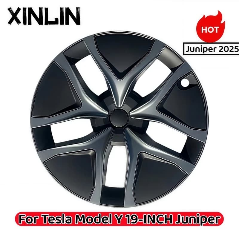 Para Tesla Model Y Juniper 2025 + 4 Uds tapacubos de repuesto para rueda de coche accesorios de cubierta de tapacubos de automóvil de rendimiento de 19 pulgadas