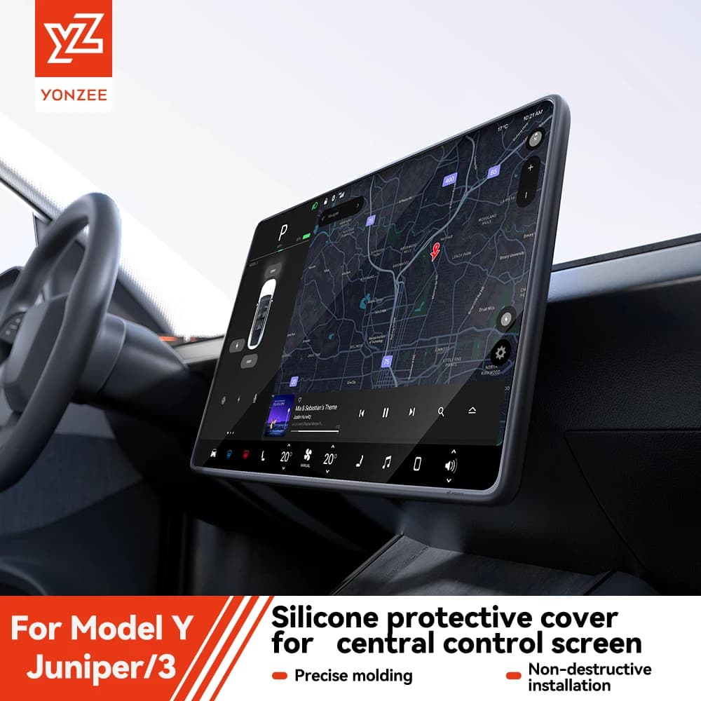Protector de Pantalla de Navegación para Tesla Model 3 Y Highland Juniper 2021-2026, Cubierta Protectora de TPU para el Panel de Control Central