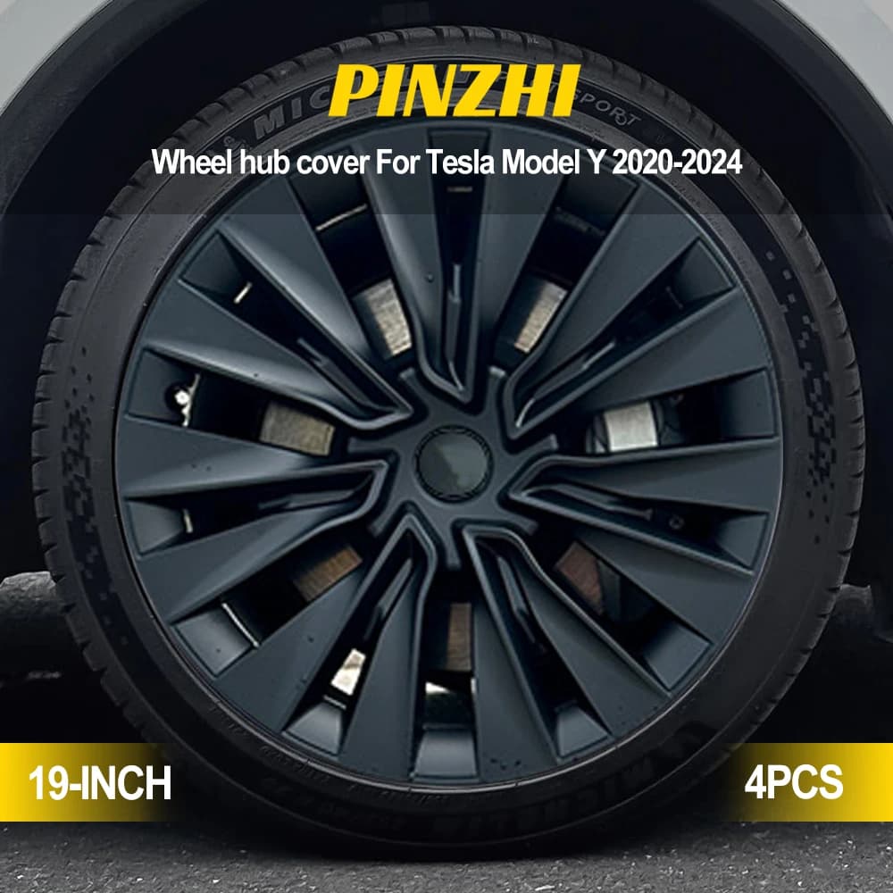 2020-2024 para Tesla Model Y 19 pulgadas tapacubos de rueda de repuesto 4 Uds tapacubos derecho e izquierdo accesorios de cubierta de llanta completa