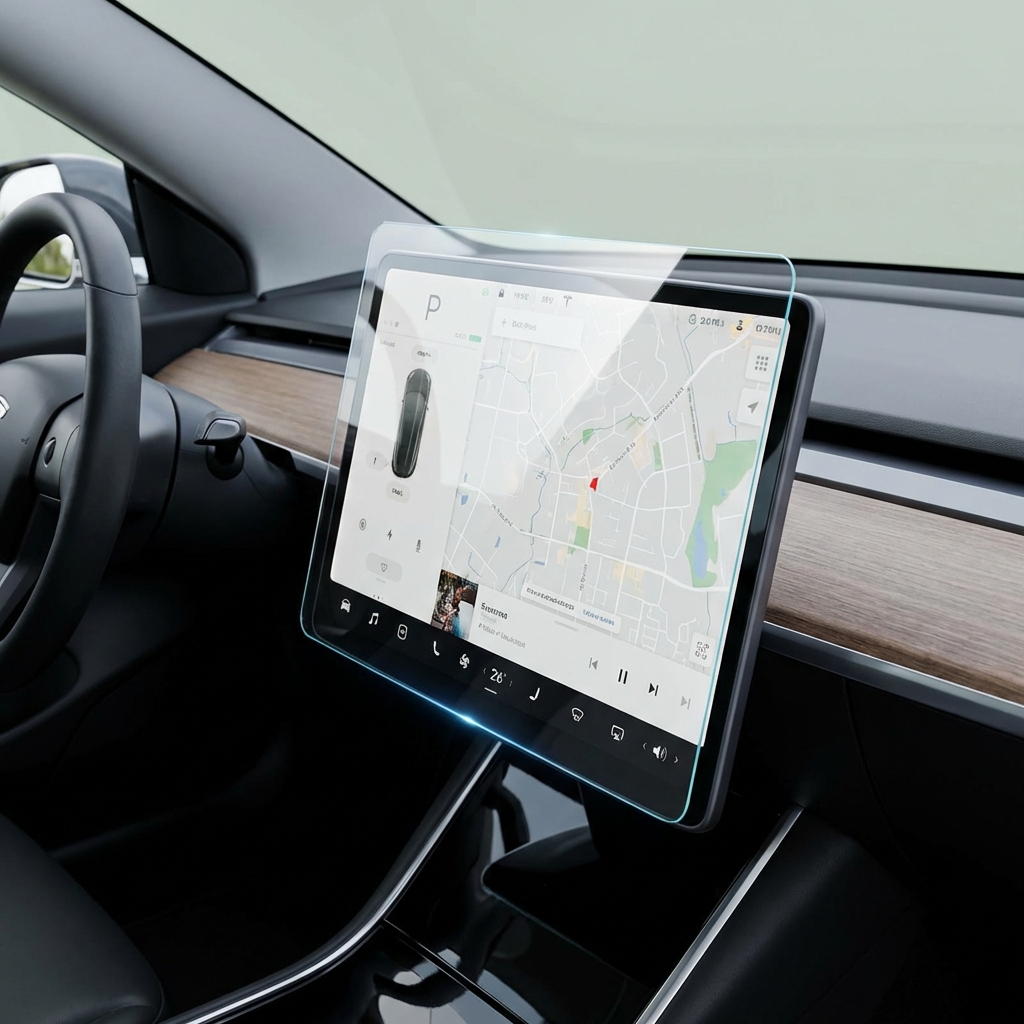 Protector de Pantalla de Vidrio Templado Tesla Model 3: Fácil Instalación y Protección Superior